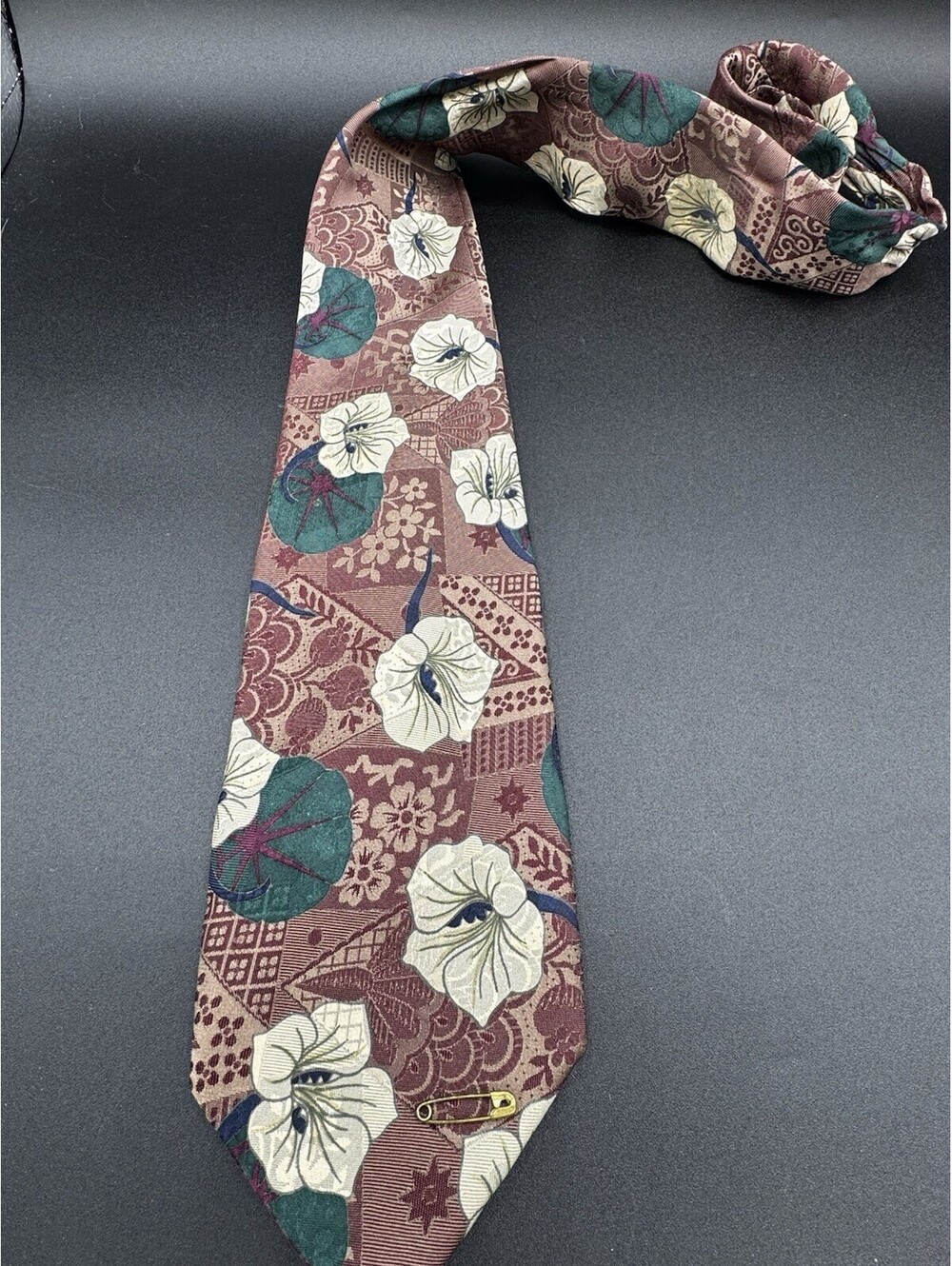 Robert Talbott Best Of Class Silk Tie Floral Botanical Hand Printed Italy USA